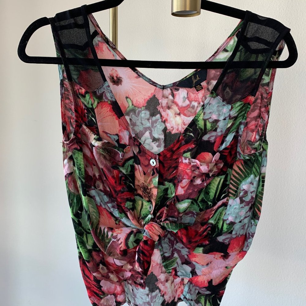 Jack by BB Dakota cropped hawaiian shirt